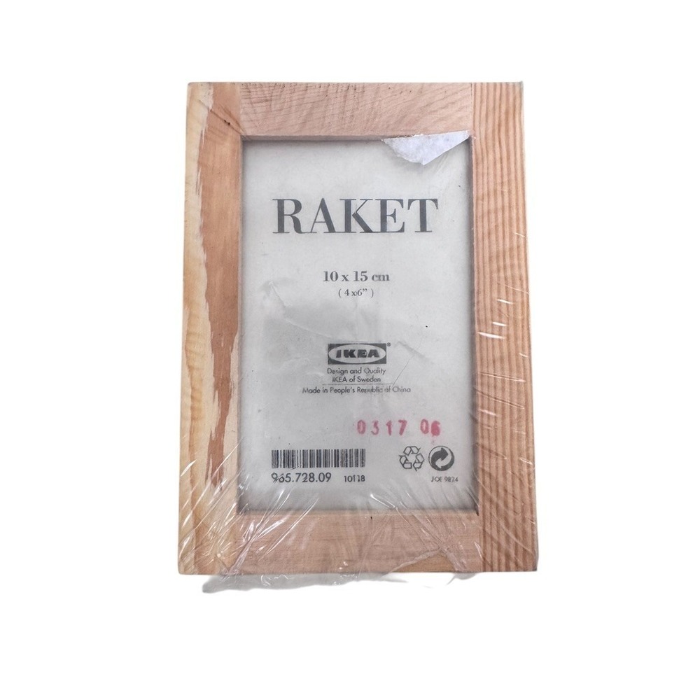 3 Piece Set of IKEA Raket 4x6" (10x15 cm) Portrait Wooden Photo Frames Wrapped